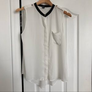 Forever 21 Sheer Armless Button Up